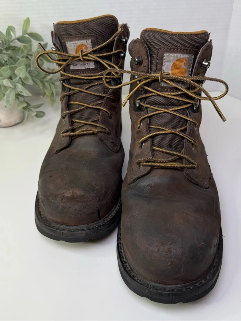 Carhartt CMW6273 Size 10W Brown Leather Waterproof Classic Men's Work Boots